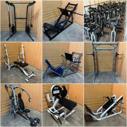 Tons Of Gym Equipment- Squat Rack, Benches, Treadmills, Leg Press, Chest Press, Elliptical, Spin Bikes, Smith, Cybex, Nautilus, Precor Hammer Strength