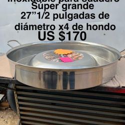 Comal De Acero Inoxidable Para Suadero  Súper Grande 