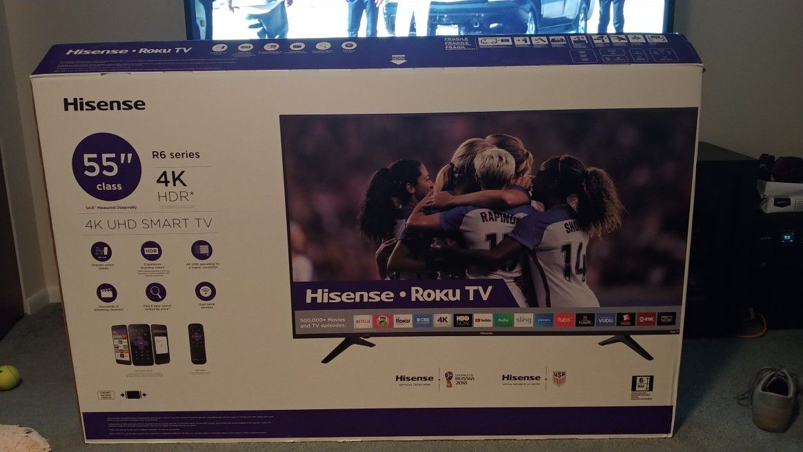 Hisense 55" Class 4K Ultra HD 2160P Roku Smart LED TV