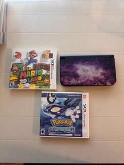(PENDING) New Nintendo 3DS XL Galaxy Style + 4 Games