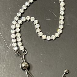 BEAUTIFUL SILVER 925 CZ MILOR BRACELET ADJUSTABLE 