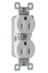 LEGRAND - 15A 125V Tamper-Resistant 8-Hole/Push Wire Duplex Receptacle, White