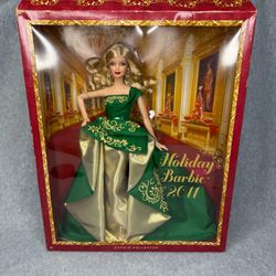 Mattel Holiday Barbie 2011 Collector Edition Doll MPN T7914 Green Dress