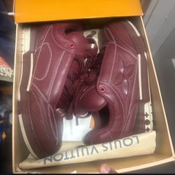Louis Vuitton Burgundy Leather Sneakers