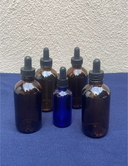 Glass dropper bottles
