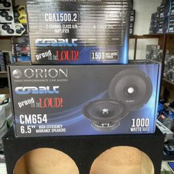 6” Midrange And Box 2-8” And 1500.2 Amp.
