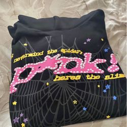 Sp5der P*ink Hoodie Black 