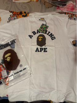 Xl white bathing ape t-shirt