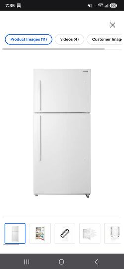 Insignia™ - 30 in. Wide 18 Cu. Ft. Top-Freezer Refrigerator with Handles - White