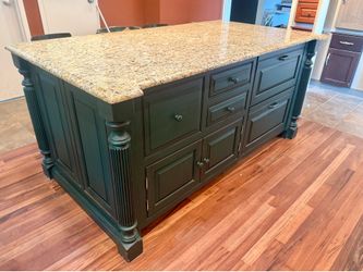 Brand New Kitchen Island with Granite Countertop
