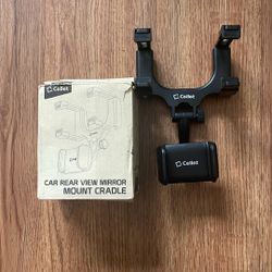 Cellet Vehicle Rear View Mirror Phone Holder Mount Universal Smartphone Cradle Compatible with All Apple iPhone Series, Samsung Galaxy Series, Google 