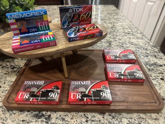 Lot Of 8 Maxwell TDK Memorex Blank Audio Cassette Tapes New Sealed