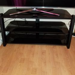 Black Glass TV Stand 