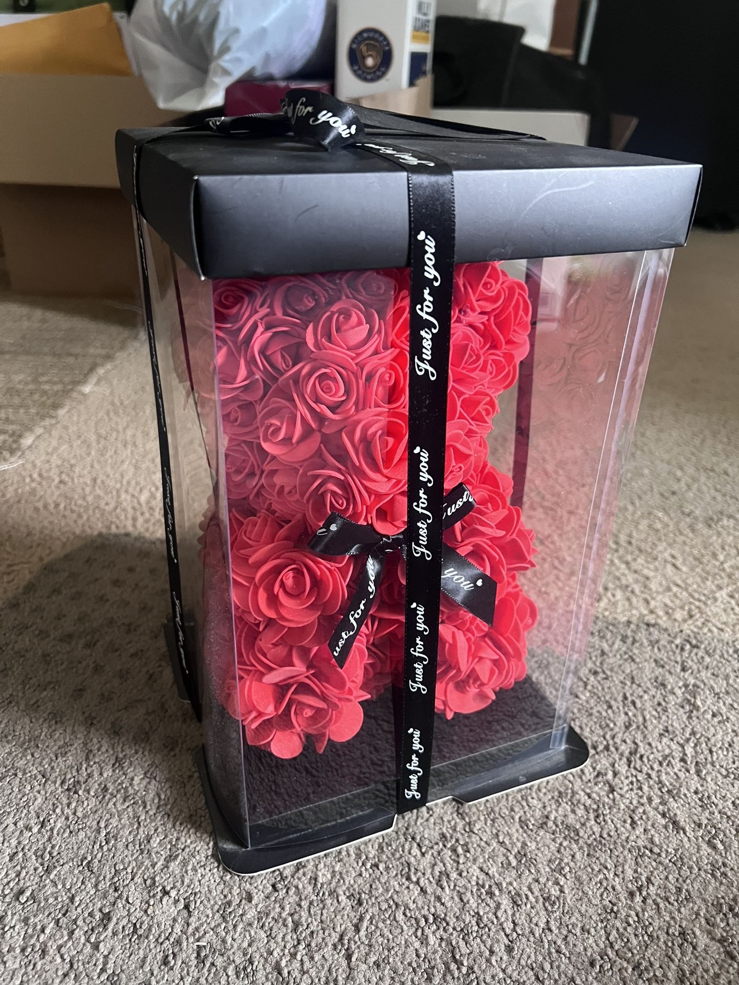 Just For You Red Rose Bear