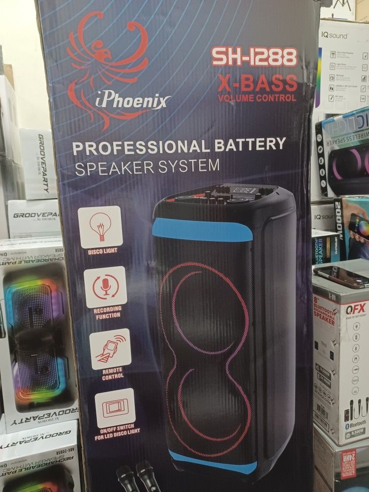 Bass Bass Bass. Professional Bluetooth Party Speaker With Great Bass.  Rechargeable Battery.  Free 🎤 
