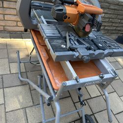 Rigid Wet Tile Saw With Stand