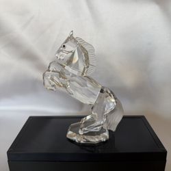 SWAROVSKI WHITE STALLION Silver Crystal 4" NEW IN BOX Made in Austria 