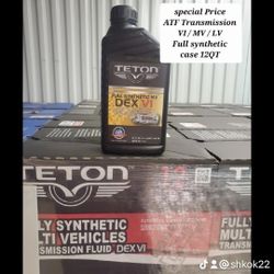 Special Price ATF Transmission VI Drexon MV LV Mercron Full Synthetic Case 12QT 