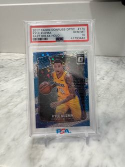 2017 Panini Donruss Optic Kyle Kuzma Rated Rookie Fast Break Holo #174 PSA 10