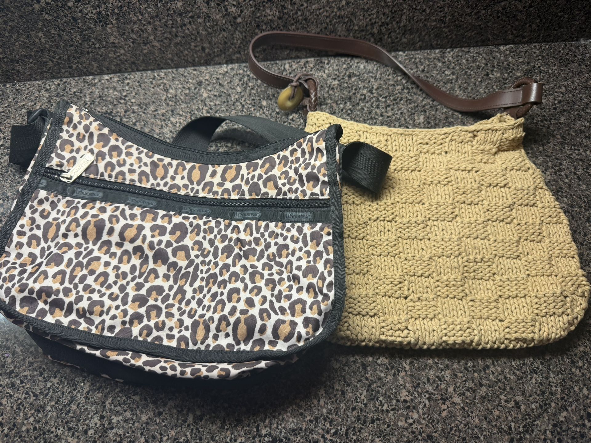 Lesportsac Leopard Print Crossbody Bag & Other Bag