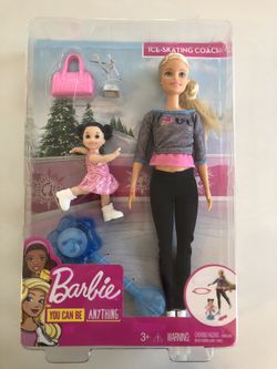 Barbie You Can Be Anything doll set “Ice-Skating Coach” NEW