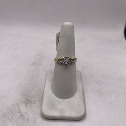 14kt Dual-Tone Gold Duo Diamond Engagement Style Ring Set