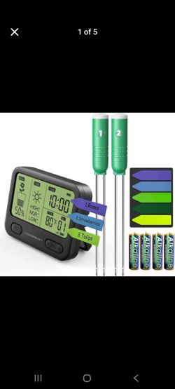 Garden Plant Soil Moisture Meter with 230ft RF Wireless Includes Battery-Waterproof wifi