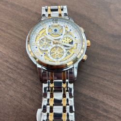 Lige Gold And Silver Dress Watch