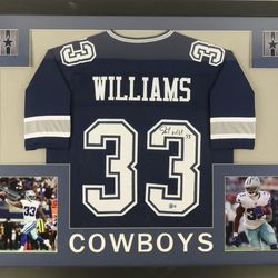JAVONTE WILLIAMS Signed/Autographed Custom Jersey in 35x43 Frame - Beckett/BAS