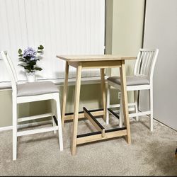 IKEA Kitchen High table Bar table with 2 Chairs