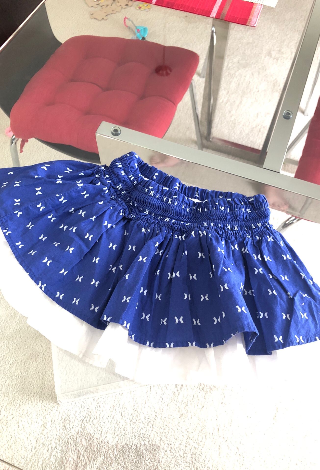Baby girl , 2T , blue skirt , perfect for 4th of July