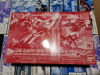 HG 1/144 Core Gundam Real Type Color & Marsfour Unit Dive Into Dimension Clear