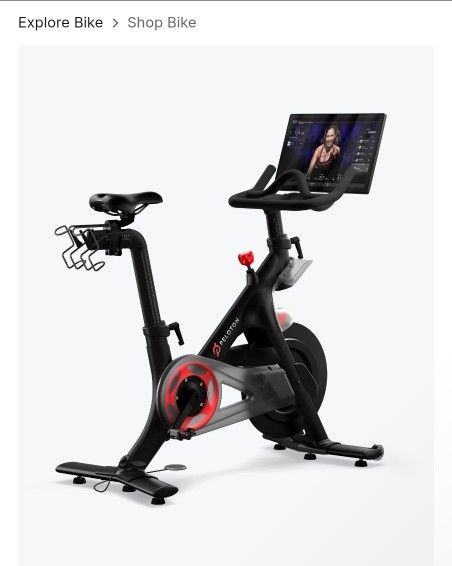 Peloton Bike With Peloton Dumbells