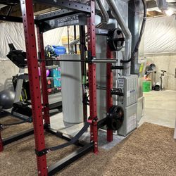 Power Rack 3 X 3 With Additional Plate Storage.