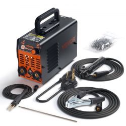 VEVOR Stick Welder, 140Amp Stick & Plastic ARC Welder Machine, 110/220V Hot Stapler with Hot Start Arc Force Anti-Stick, Plastic Welding Kit Car Bumpe