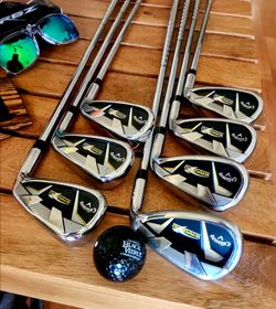 Callaway⛳️Warbird Japanese Men's Iron Set🔥5-SW With Steel Uniflex Shaft's and Set is 2" Ext...🌟
