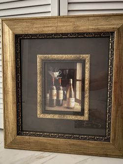 Old Times Pottery Wood Engraved Framed Winery Pic