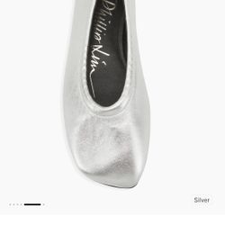 3.1 Phillip Lim Stretch-Back Metallic Leather Ballet Flats
