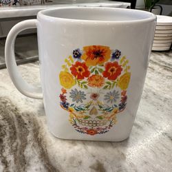 Floral Skull Coffee Mug 