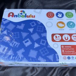 NEW- Anbalulu Magnetic Tiles 100PCS 