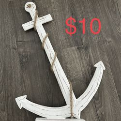 Large Wooden Anchor Home Accent