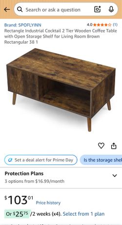 Rustic Coffee Table – Farmhouse Style – Good Condition