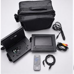Audiovox Dual-Screen Portable DVD Player System with Carrying Case, Remote & Accessories