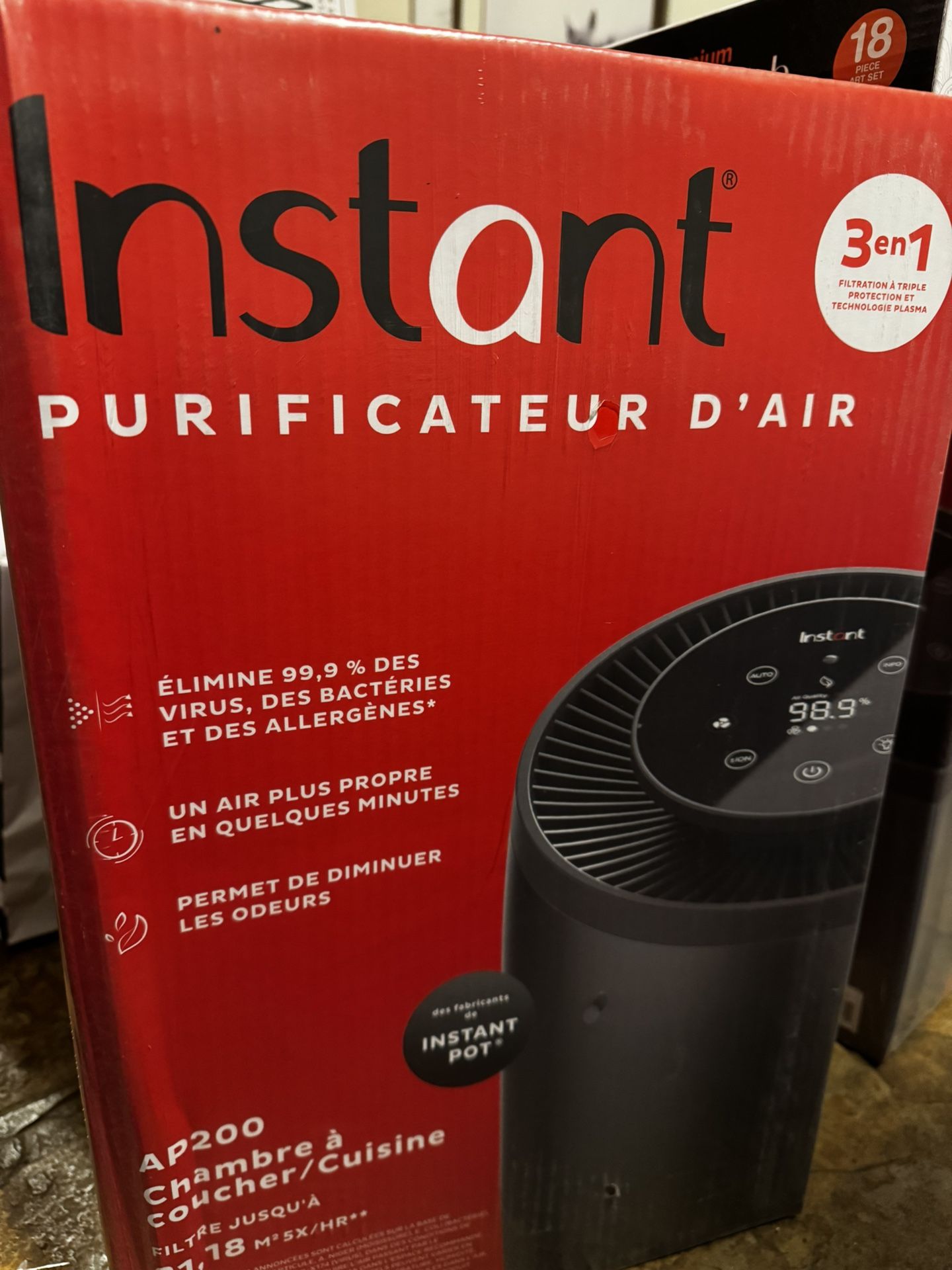 Instant HEPA Quiet Air Purifier AP200, From the Makers of Instant Pot with Plasma Ion Technology