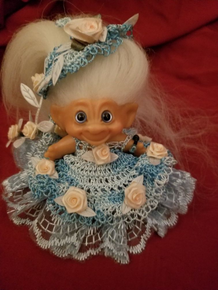 Troll Doll with crochet outfit