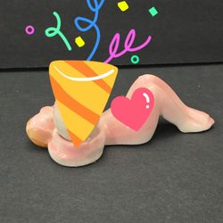 Vintage Japan Ceramic Nude Risqué Lady salt and pepper shakers