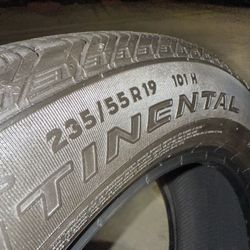 235/55/19 CONTINENTAL USED TIRES FREE INSTALLATION 