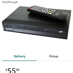 Apex Digital TV Converter Box With Analog Pass Thru & Remote DT502 New