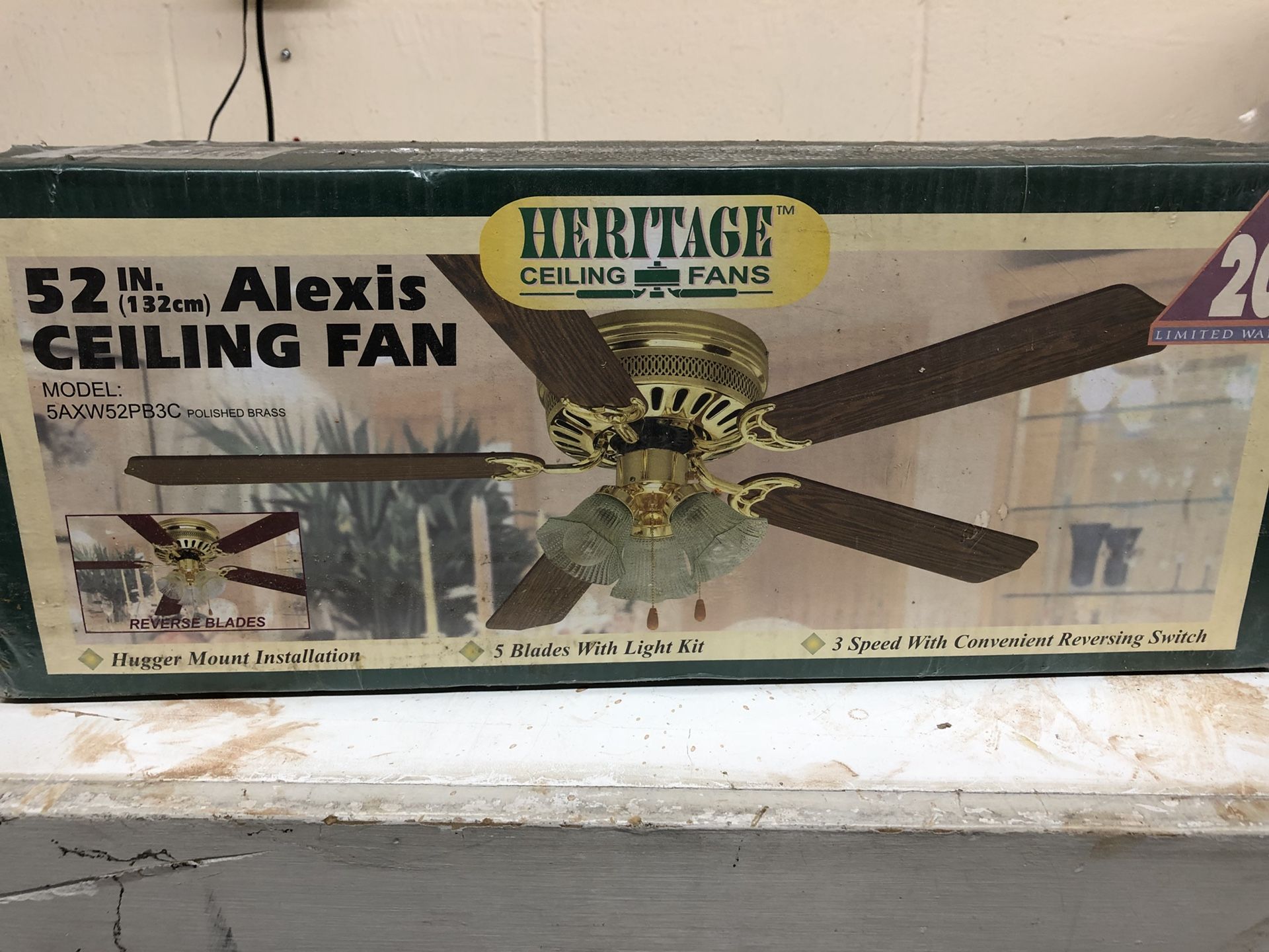 ★ 52" Heritage Ceiling Fan - Polished Brass ★