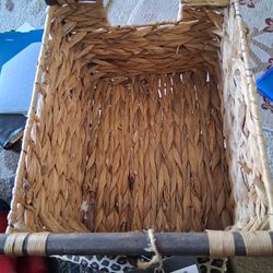 Wood handle basket. New